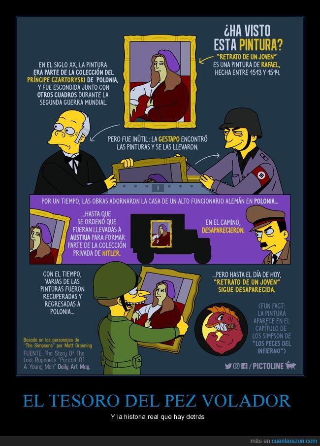 pintura,cuadro,retrato de un joven,rafael,simpsons,el tesoro del pez volador,curiosidades